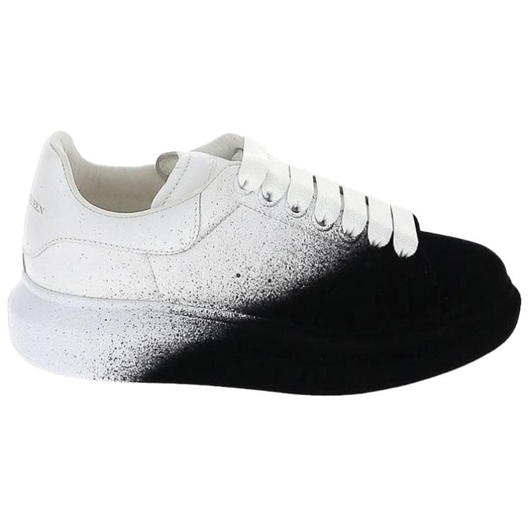 Alexander McQueen Oversized Sneaker 'White Black Velvet Spray'