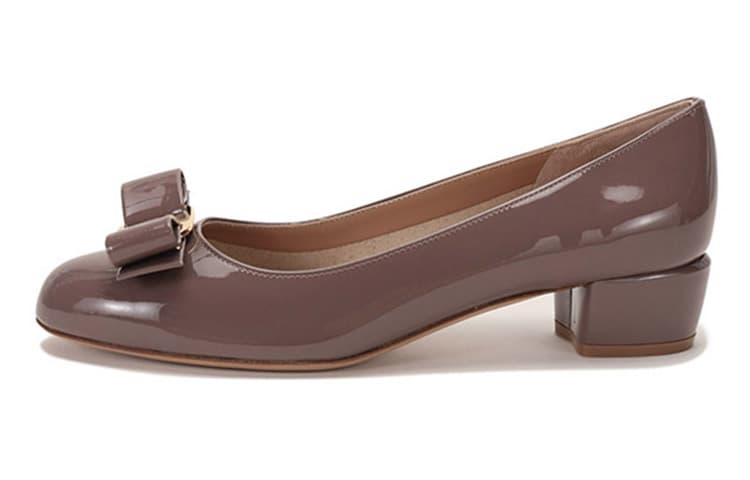 FERRAGAMO Bowdetail Blockheel Pumps