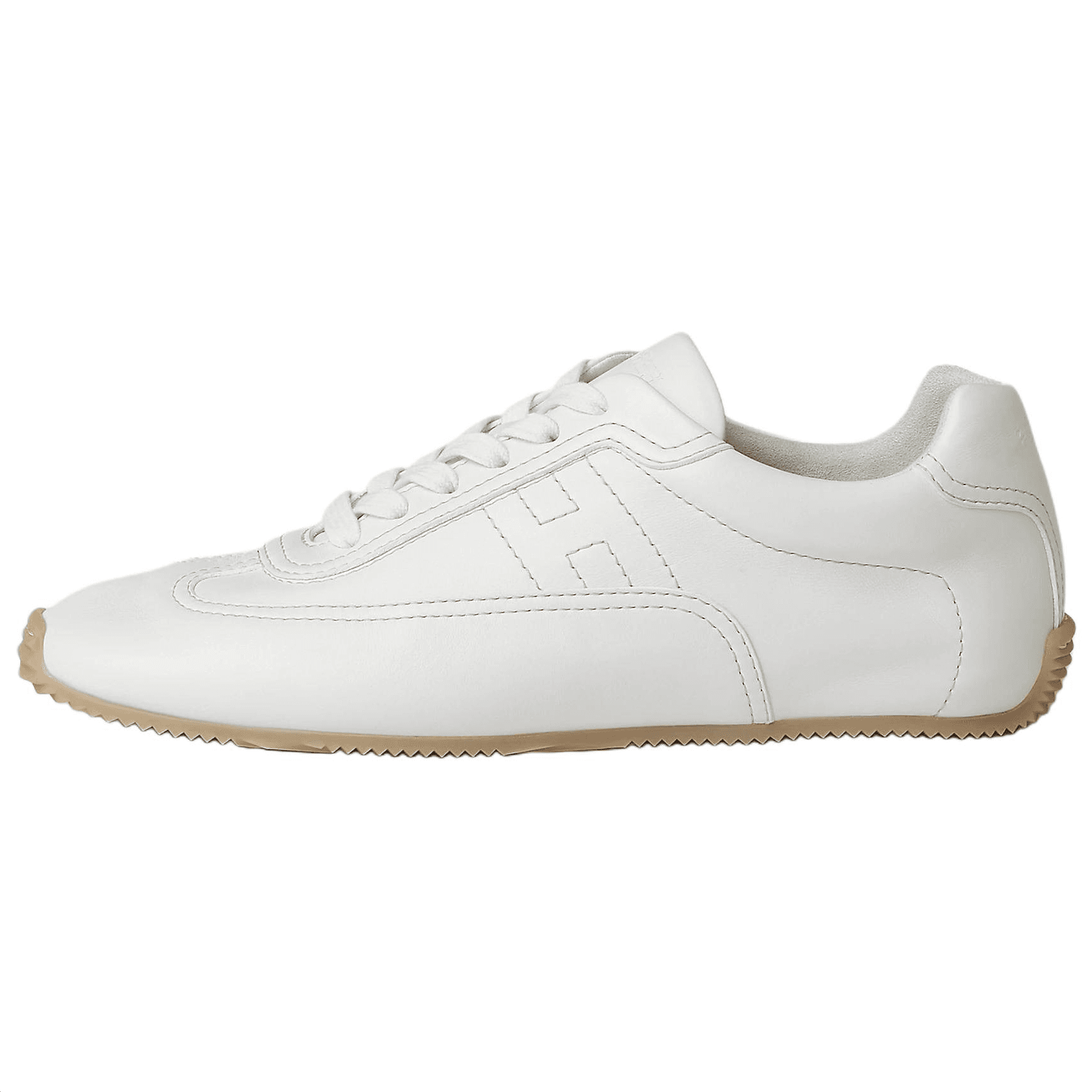 HERMES Master Cow Lowtop White