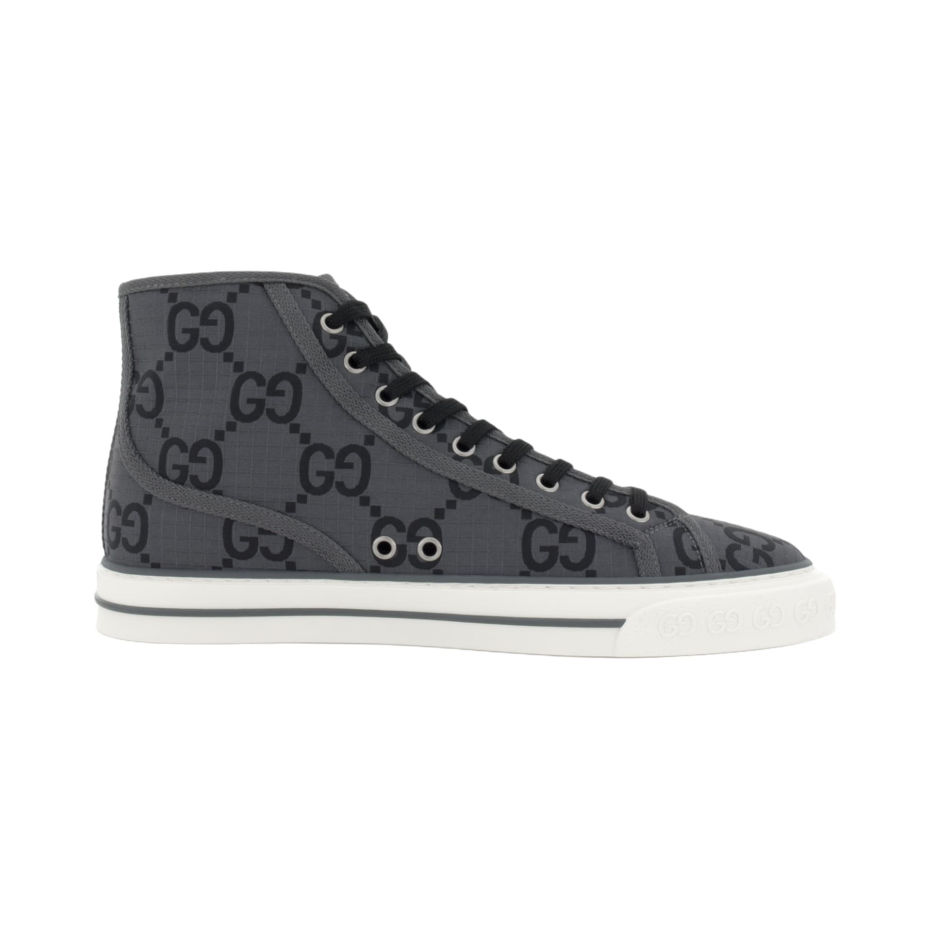 Gucci Tennis 1977 High 'GG Monogram Grey Black'