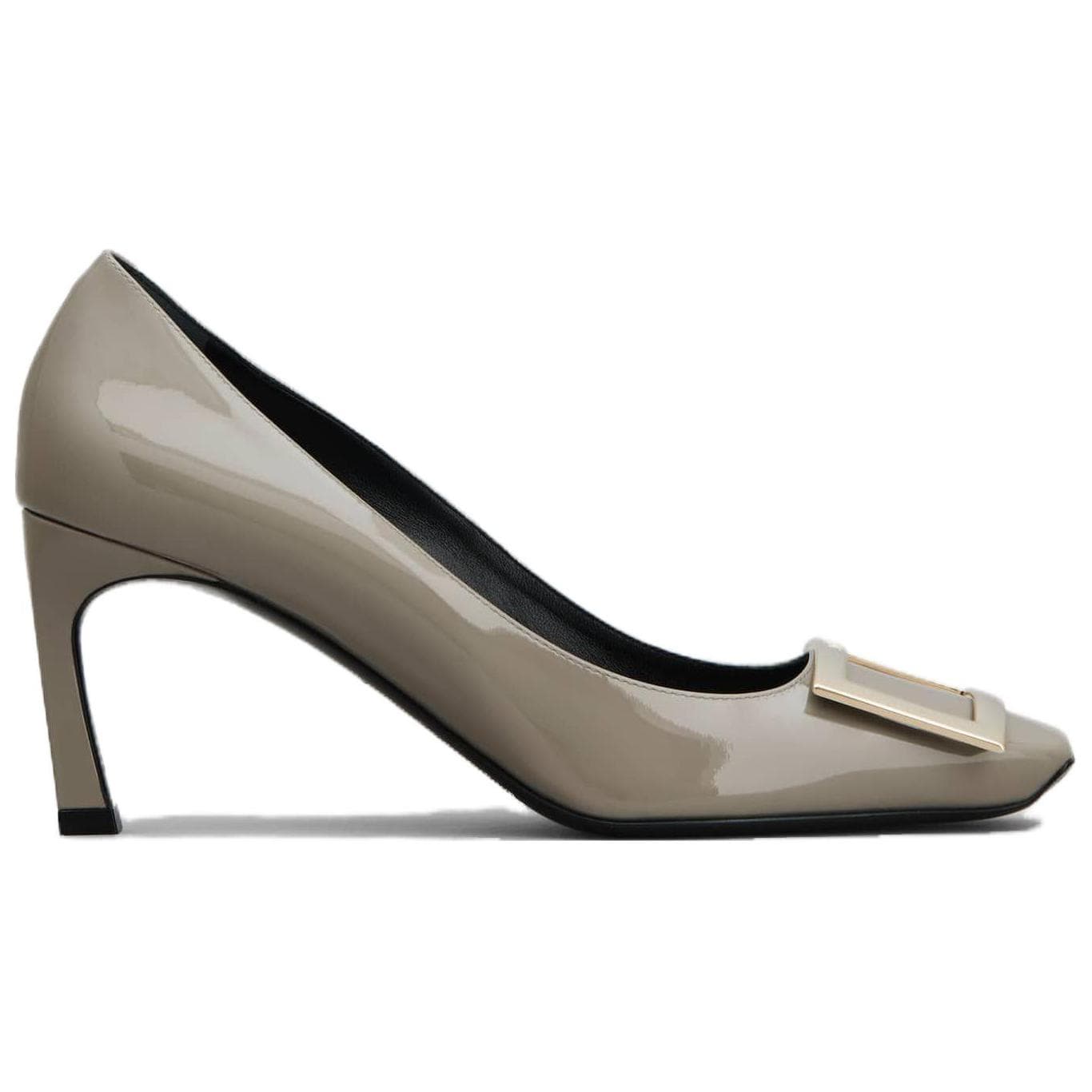 Roger Vivier Belle Vivier Trompette Patent Spool Heel 7cm Beige