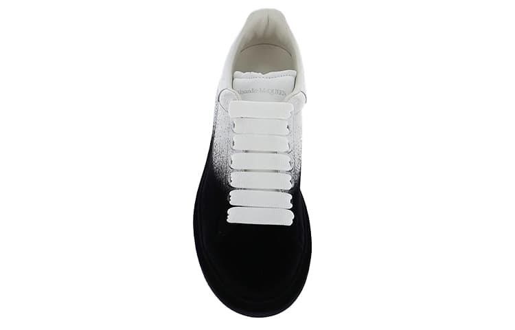 Alexander McQueen Oversized Sneaker 'White Black Velvet Spray'