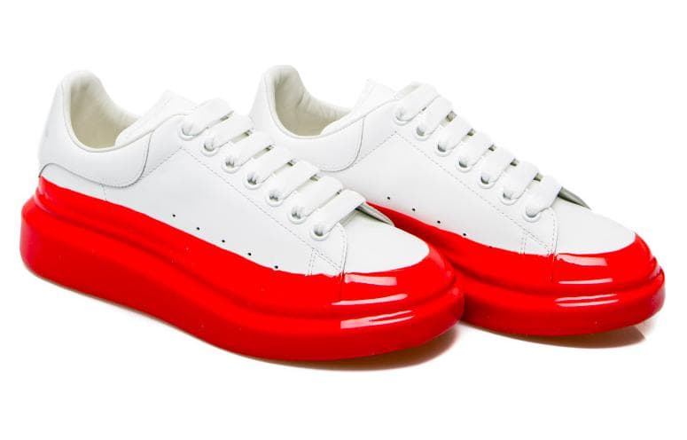 Alexander McQueen Oversized Grain Cow White Red