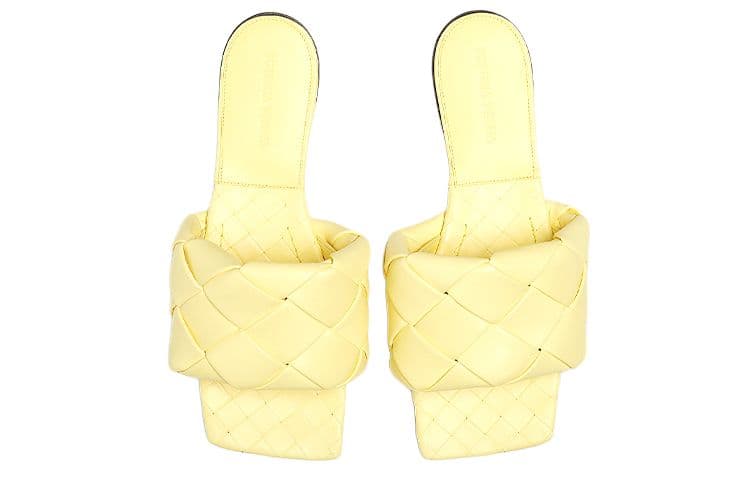 Bottega Veneta Lido Slide Slippers Yellow