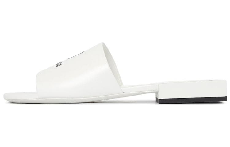 Balenciaga Box Slide Slippers White