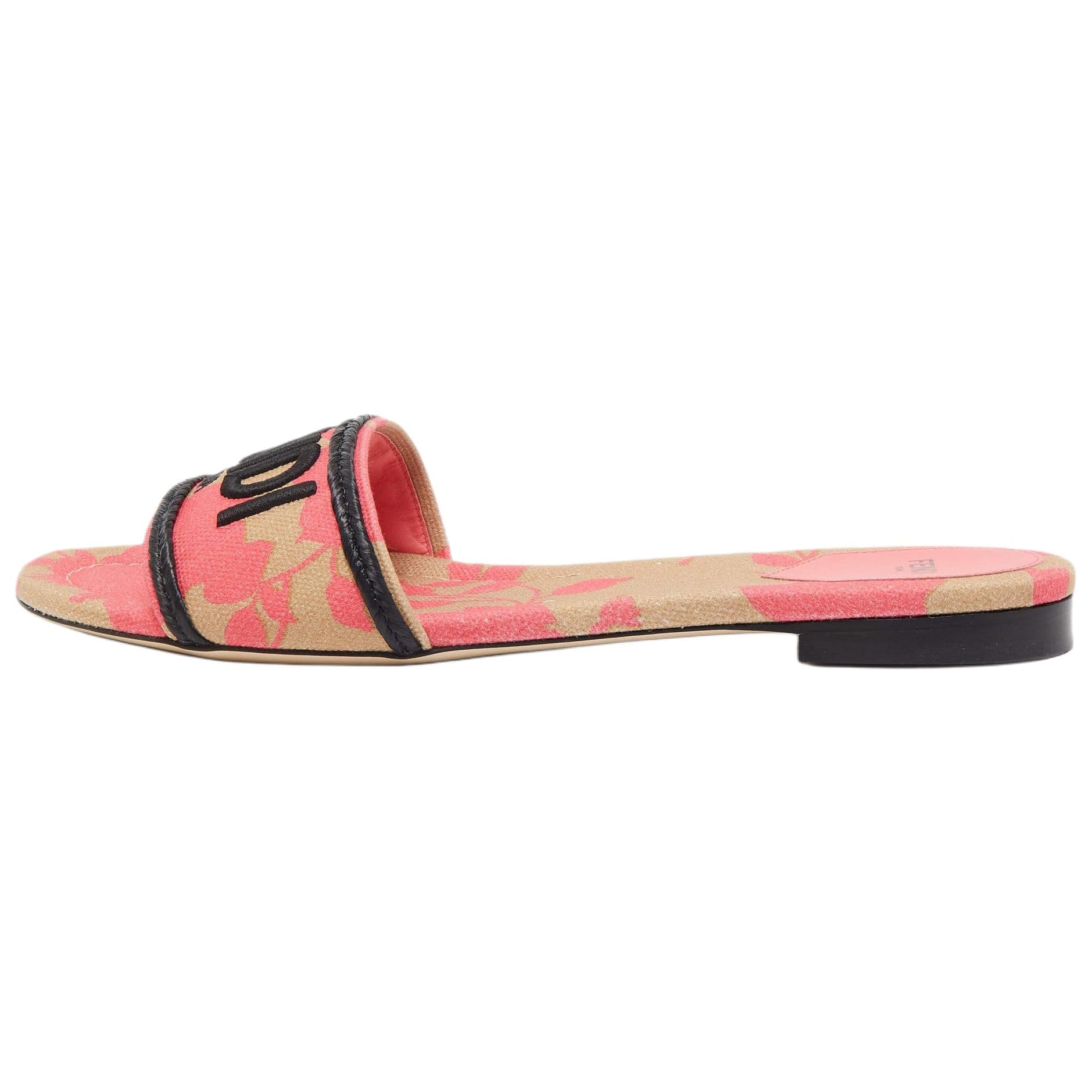 FENDI Embroideredlogo Slipon Slides