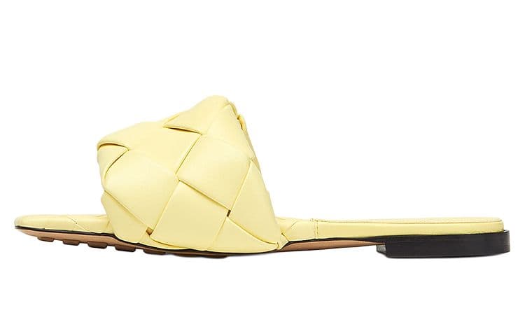 Bottega Veneta Lido Slide Slippers Yellow