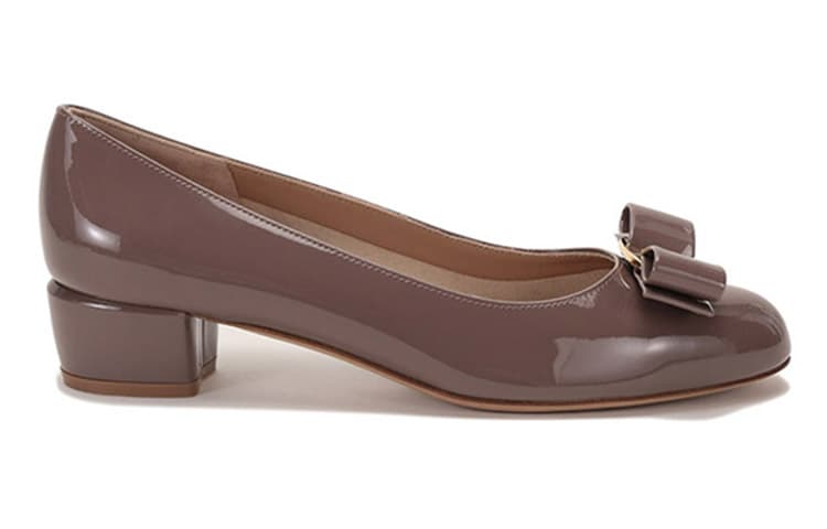 FERRAGAMO Bowdetail Blockheel Pumps