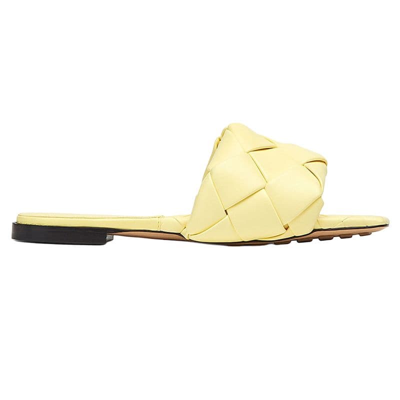 Bottega Veneta Lido Slide Slippers Yellow