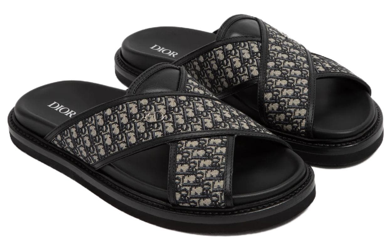 DIOR Aqua Slide Slippers Black