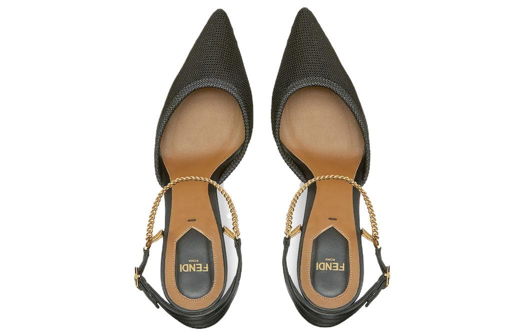FENDI Colibrì Lite Flared Heel 8.5cm Black