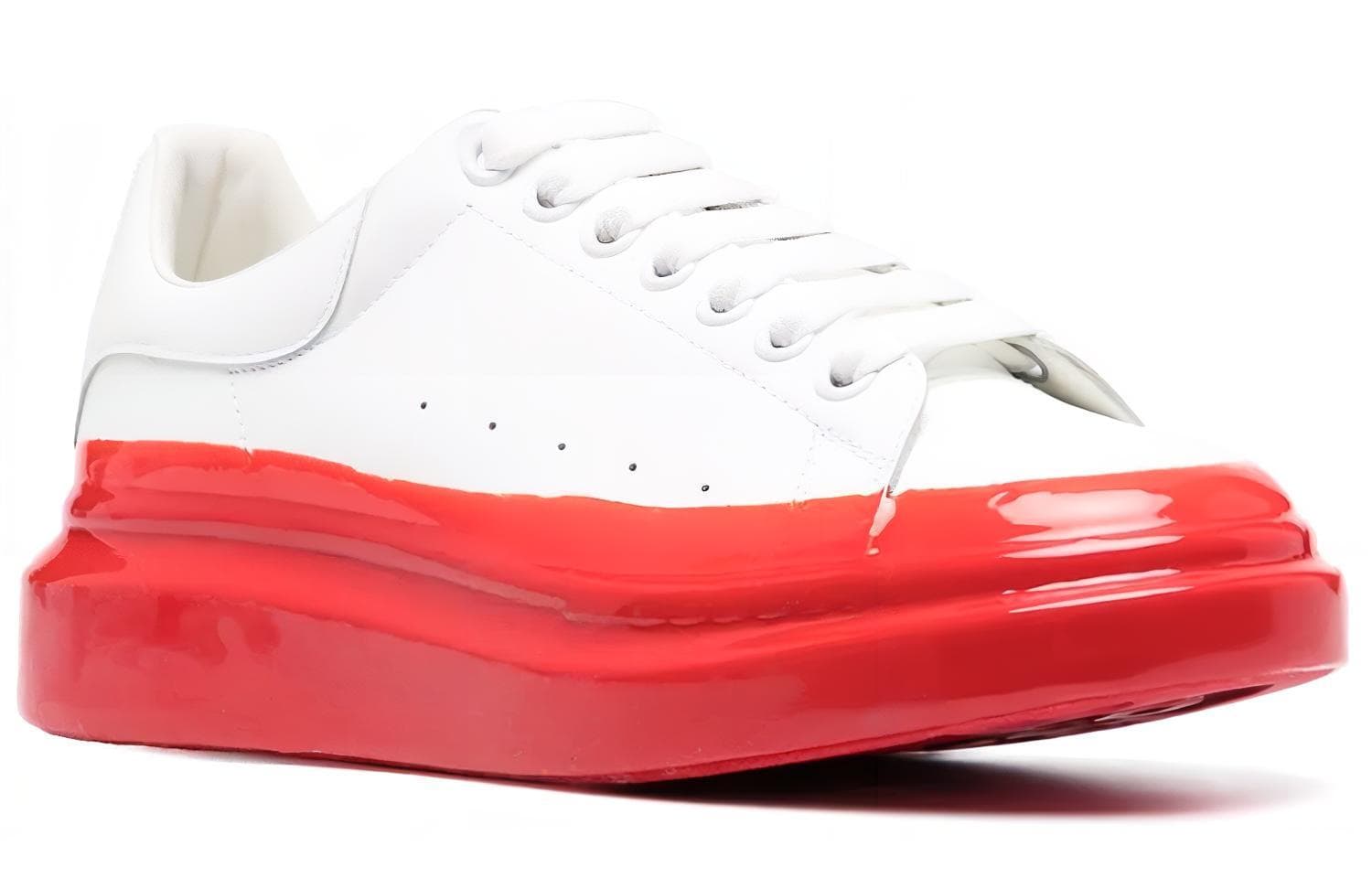 Alexander McQueen Oversized Grain Cow White Red