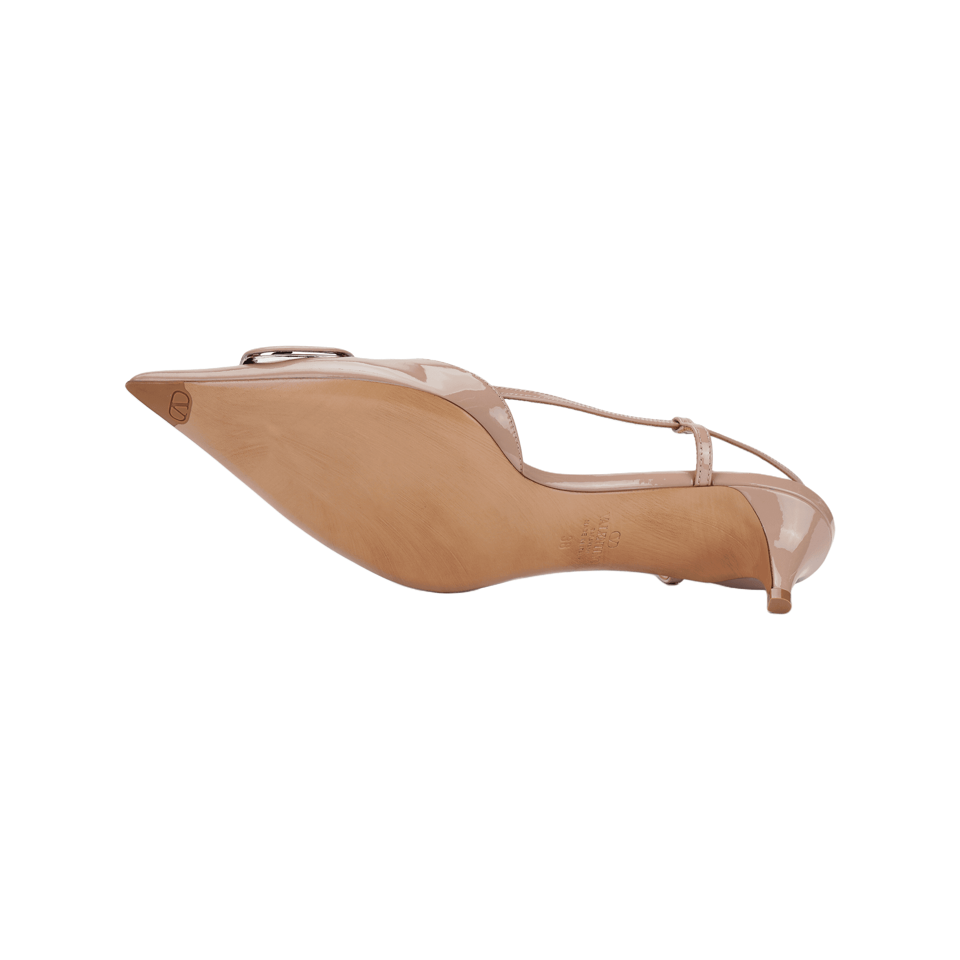 Valentino Leather, Patent Slim Heel 4cm Cinnamon Pink