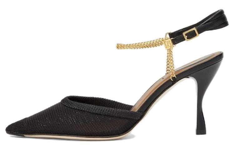 FENDI Colibrì Lite Flared Heel 8.5cm Black