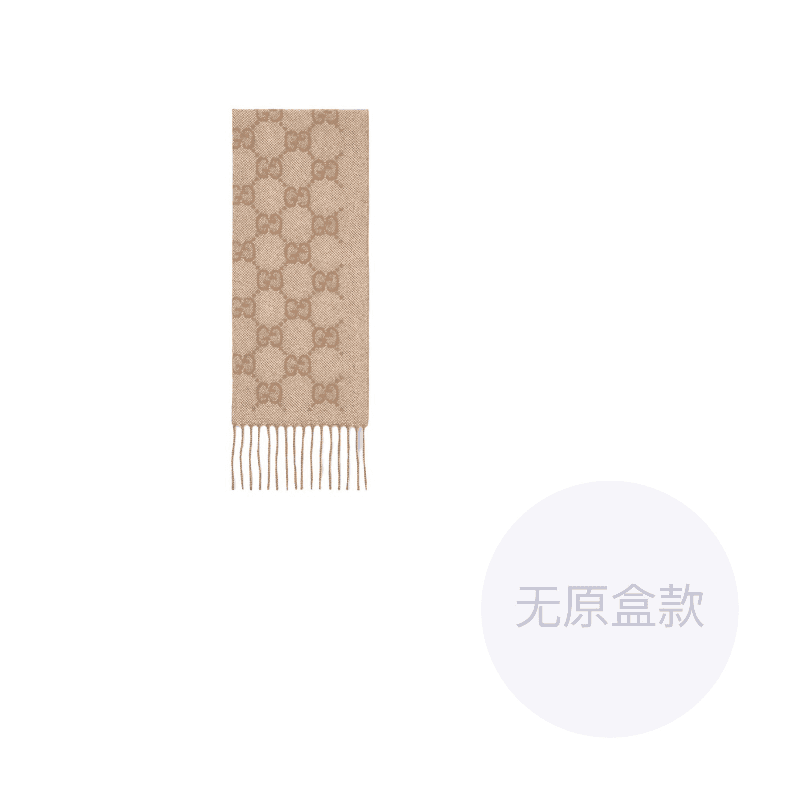 Gucci Gg cashmere lamé scarf White/Beige