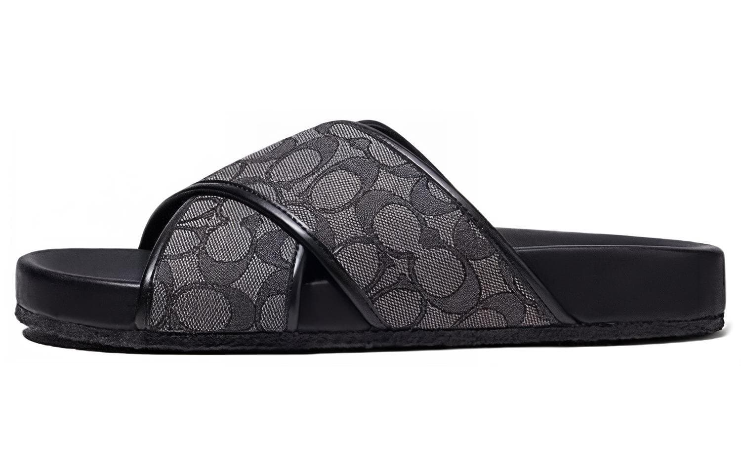 COACH Slide Slippers Gray Black Original Shoe Box Not Included