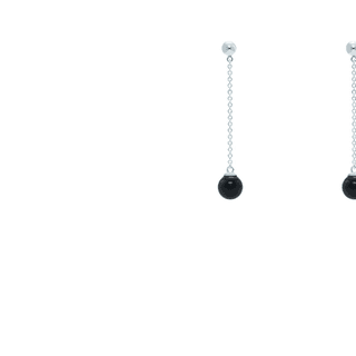 TIFFANY & CO. 925 Sterling Silver Earrings Black