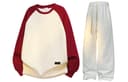 Burgundy+White Heather Gray