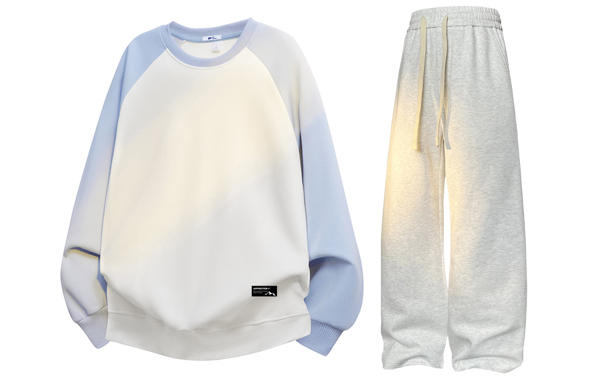 Warrior Riding The Wind Collection Thermal Set Misty Blue+White Heather Gray