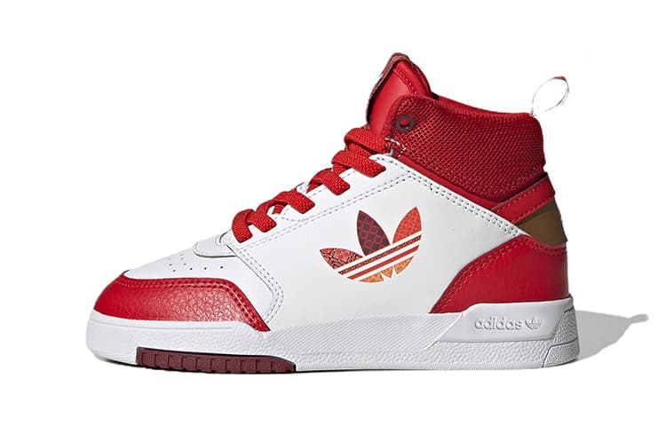 Adidas Originals Drop Step High Kids' White Red Gold