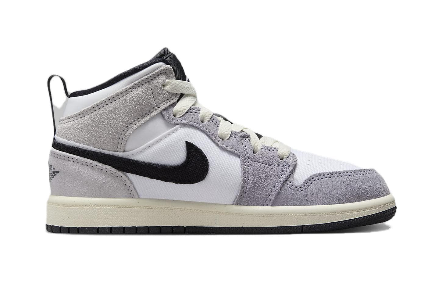 Jordan 1 Mid SE Craft White Cement Grey Black PS