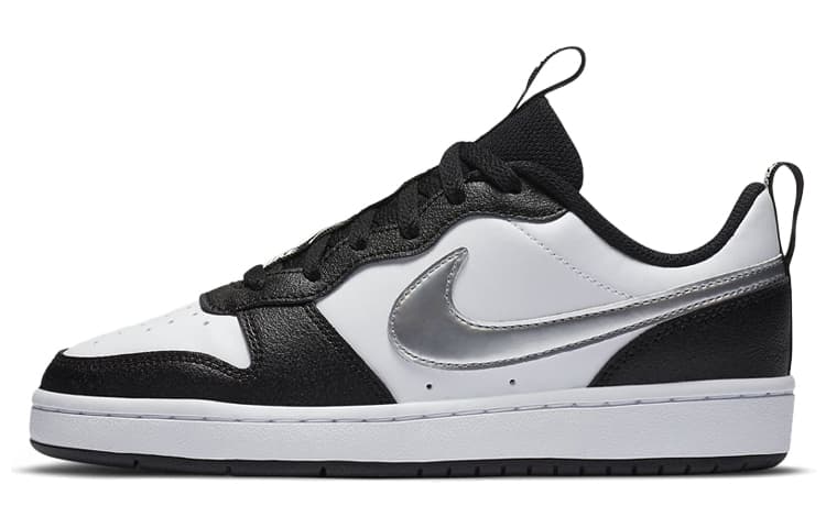 Nike Court Borough 2 Synthetic Black White Silver