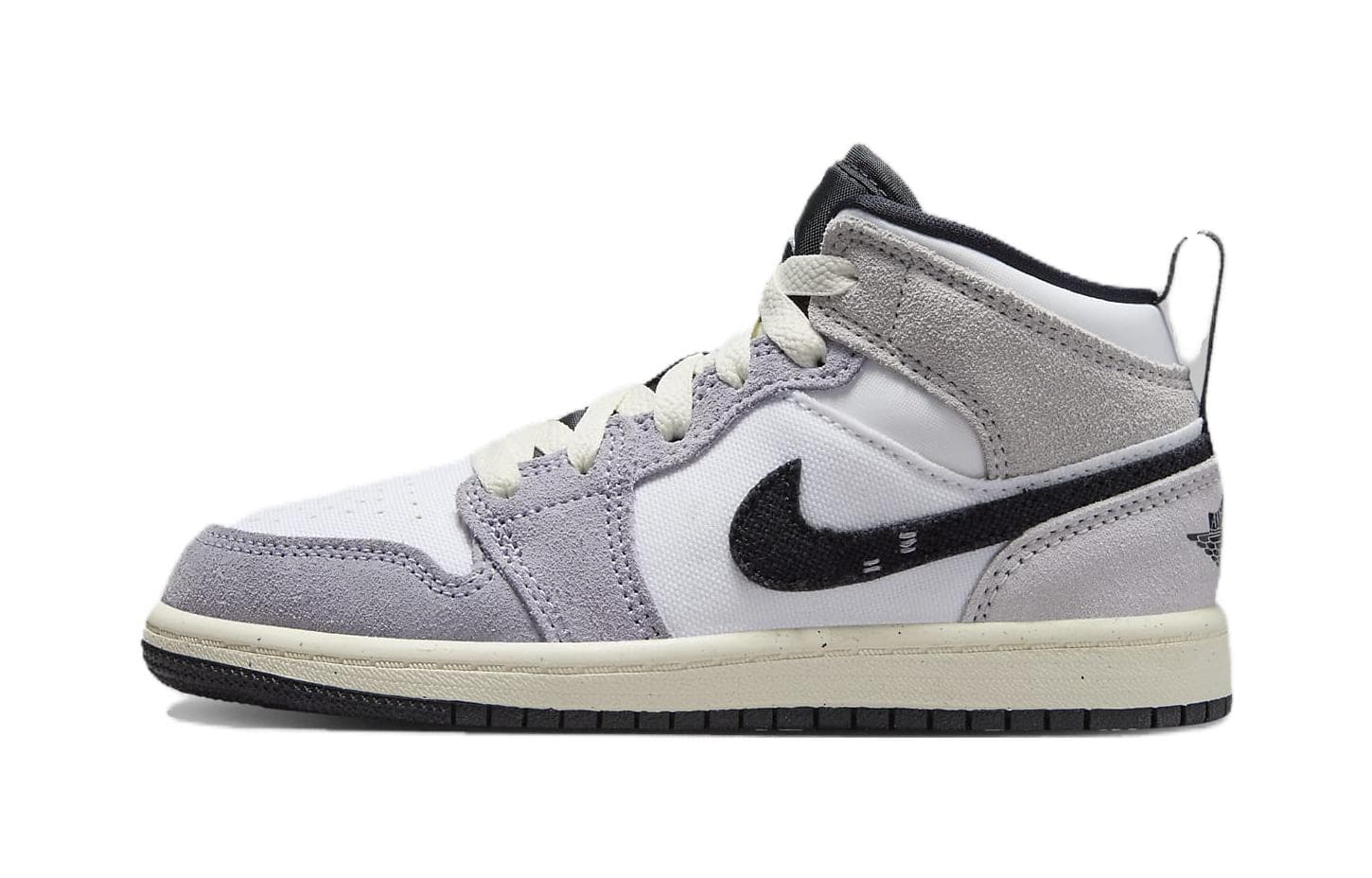 Jordan 1 Mid SE Craft White Cement Grey Black PS