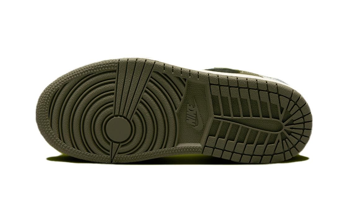 Jordan x Travis Scott Air Jordan 1 OG 'Olive' PS Children's White Black Green