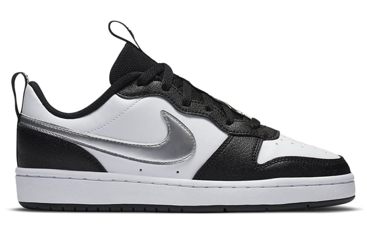 Nike Court Borough 2 Synthetic Black White Silver