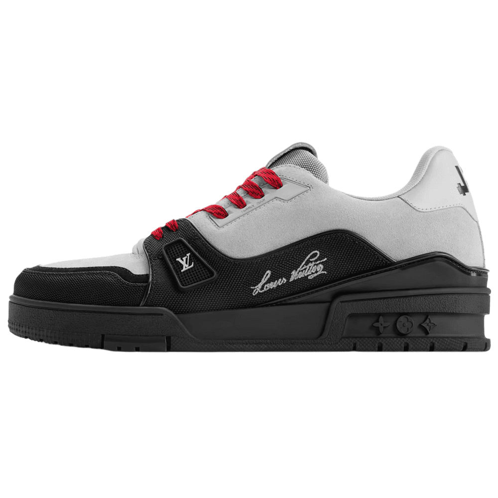 LOUIS VUITTON Trainer Nubuck Letter Pattern Gray