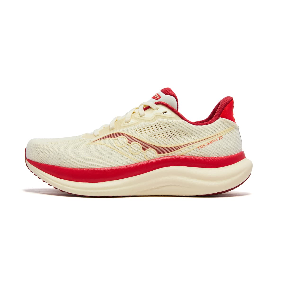 Saucony Triumph 23 Soft Comfortable Breathable Beige Red