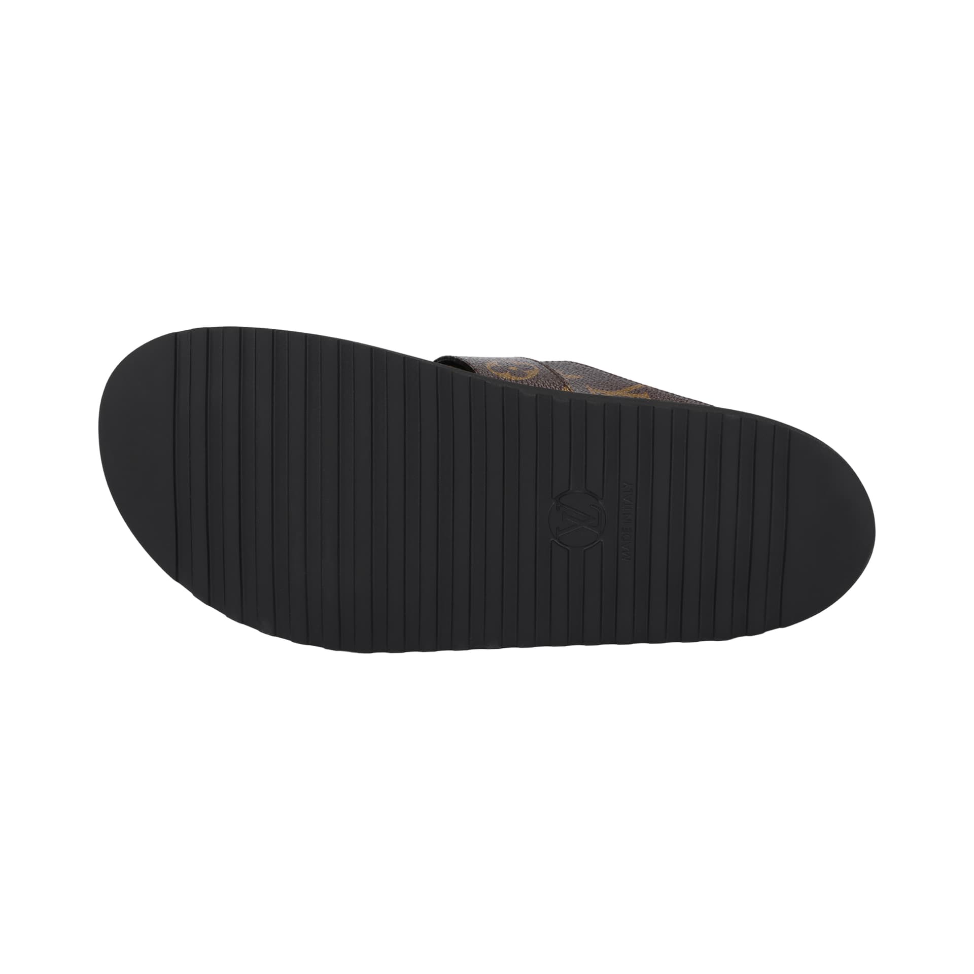 LOUIS VUITTON Closed Toe Slippers Brown