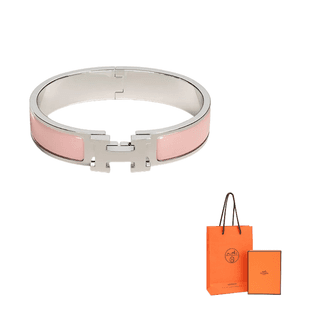 HERMES Clic H Bangles Pink