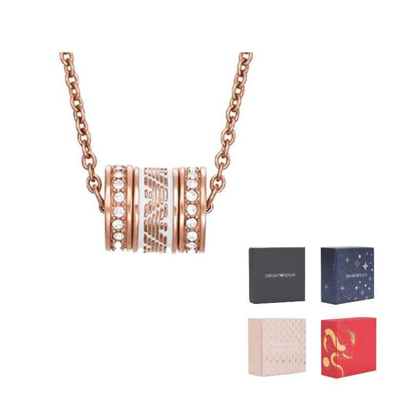 EMPORIO ARMANI Stainless Steel Necklaces Rose Gold