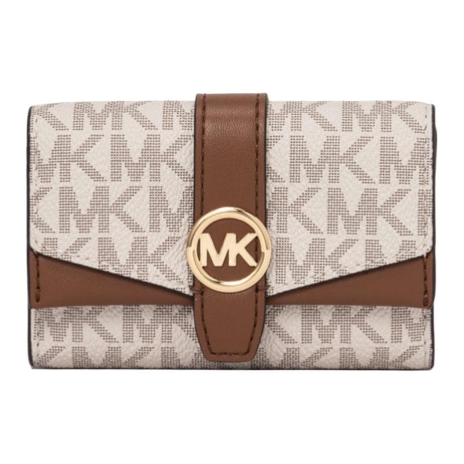 MICHAEL KORS Coated Canvas With Artificial Key Pouch Small Vanilla