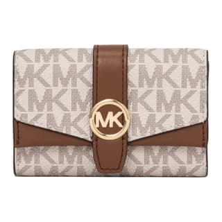 MICHAEL KORS Coated Canvas With Artificial Key Pouch Small Vanilla