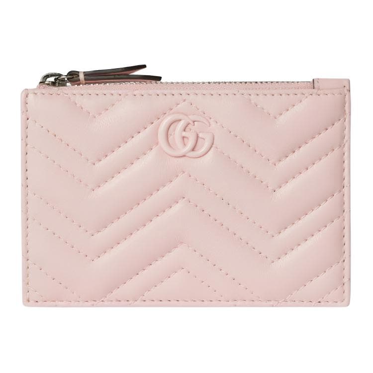 GUCCI GG Marmont Nappa Key Pouch Pink Basic Set (Bag+Dust Bag)