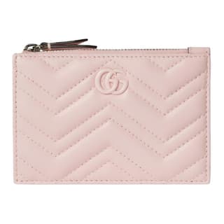 GUCCI GG Marmont Nappa Key Pouch Pink