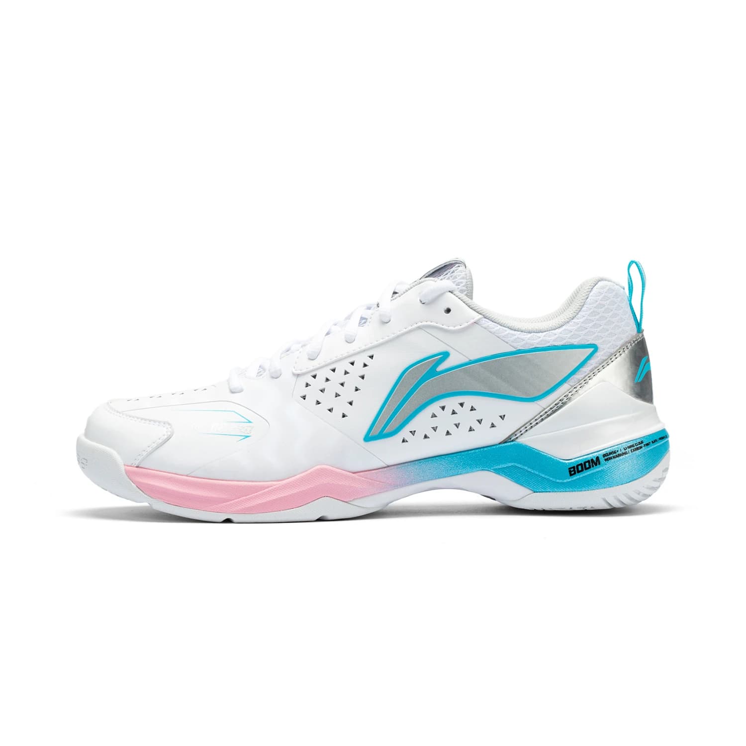 Li Ning Blade II PRO Cushioning, Badminton White Silver