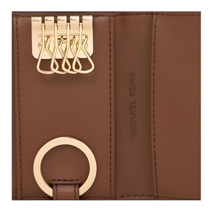 MICHAEL KORS Coated Canvas With Artificial Key Pouch Small Vanilla