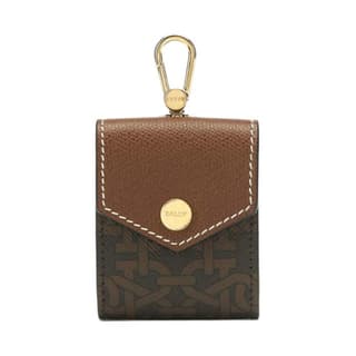 BALLY Cow With Fabric Earphone Case Brown