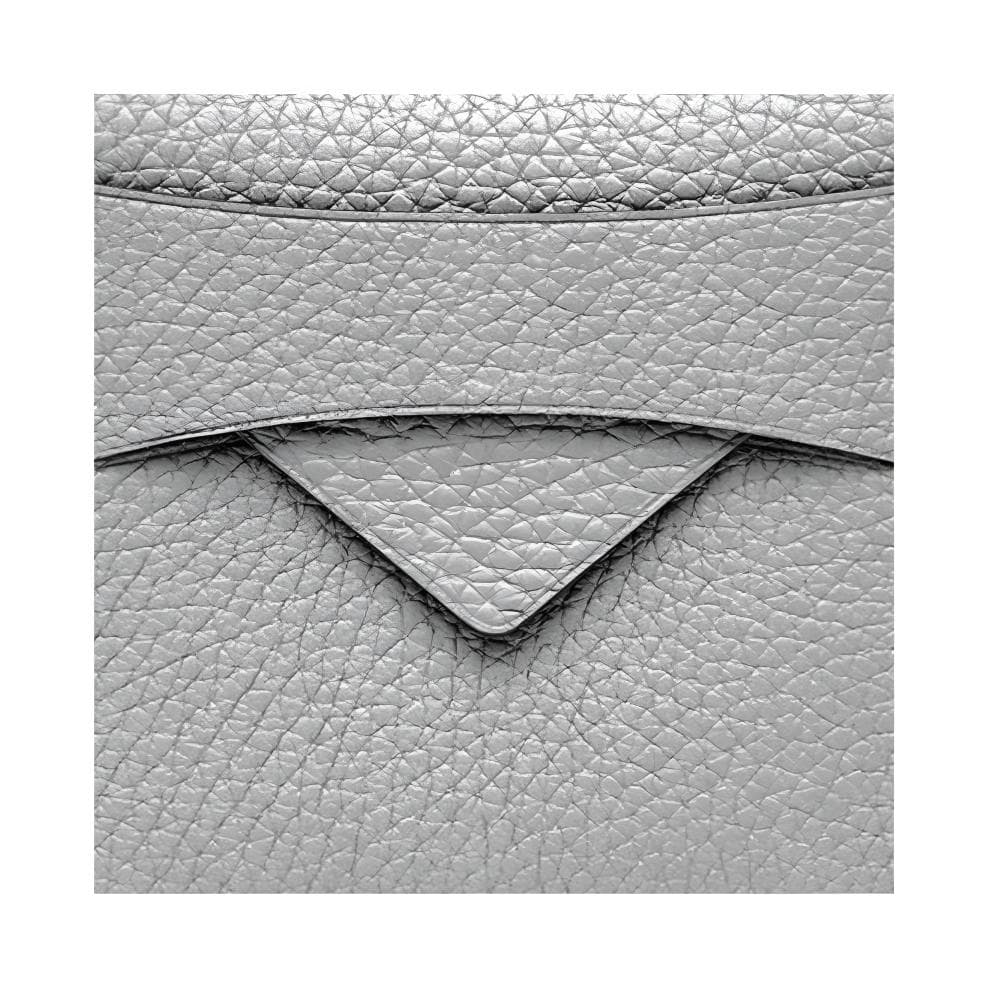 Moynat Taurillon Gex Cow Passport Holder Silver Celadon