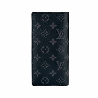 LOUIS VUITTON Brazza Monogram Canvas Wallet Black