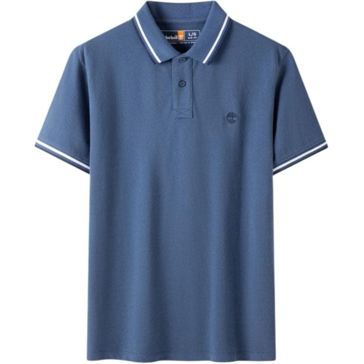 Timberland TShirts EYO Blue Crew Neck Moderate Straight Fit