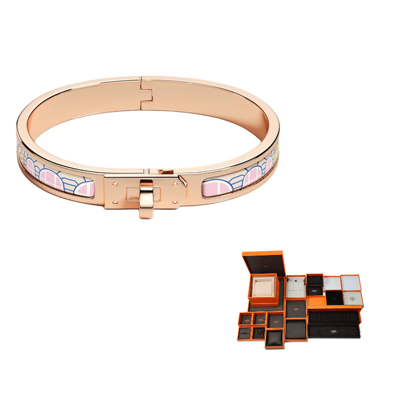 HERMES Mini Clic Kelly Faubourg City Wristbands Gold Rose Gold