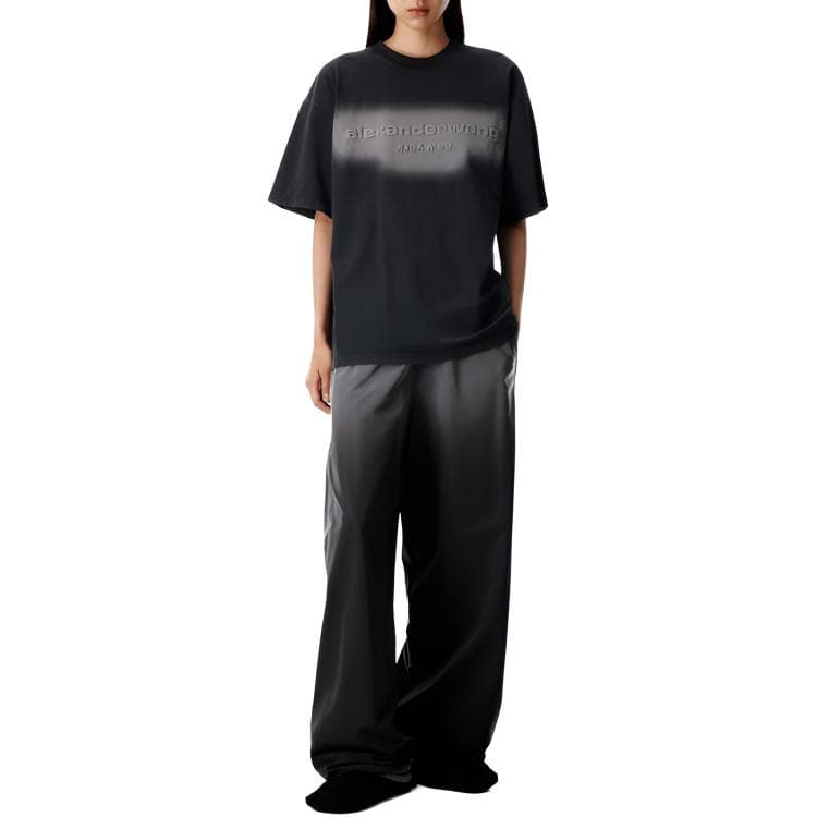 Alexander Wang Oversized Logo Embossed Crewneck TShirt