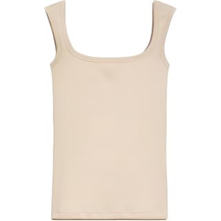 SportMax Camisoles Ecru Square Collar Moderate Straight Fit