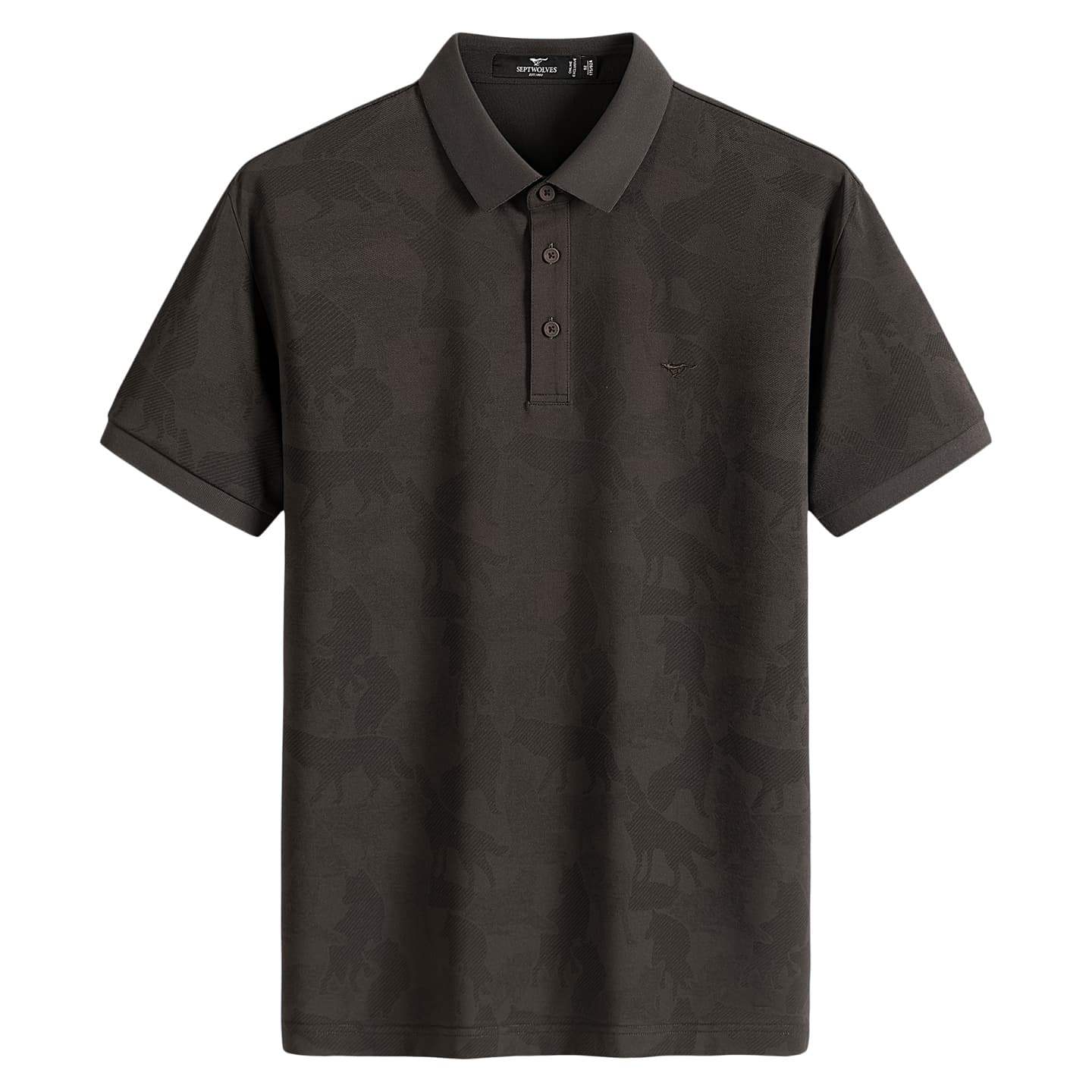 SEPTWOLVES Polo Shirts Dark Brown Lapel Moderate Other
