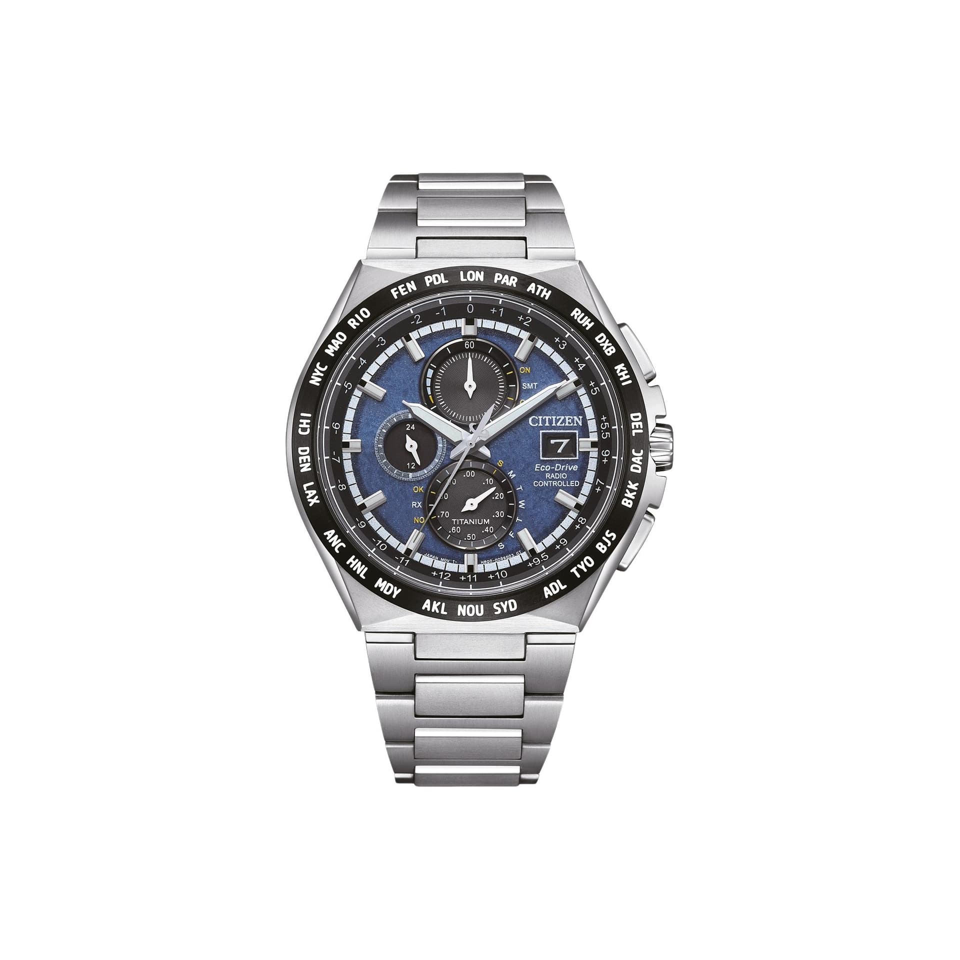 CITIZEN Eco Drive ['100', 301050]m Waterproof Light Powered Quartz Movement Super Titanium Strap Blue Dial