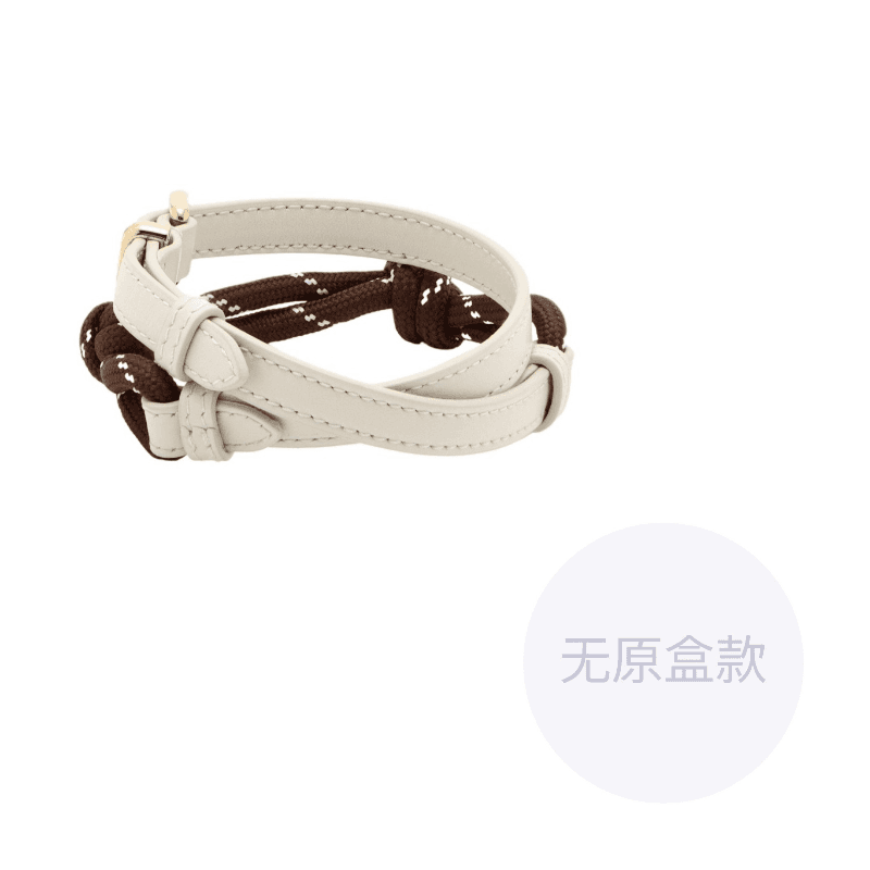MIU MIU Leather, Metal, Fabric Anklets Cream